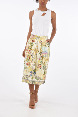 Gonna Flare in Cotone Stampato