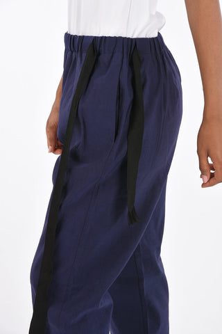 Pantaloni Relaxed Fit in Lino e Cotone
