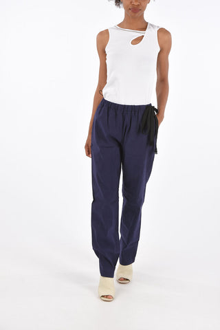 Pantaloni Relaxed Fit in Lino e Cotone
