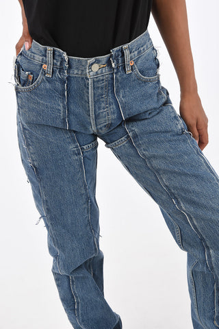 LEVI'S Jeans Sfrangiati a Vita Alta