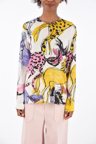 Blusa Asimmetrica con Stampa