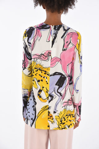 Blusa Asimmetrica con Stampa
