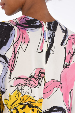Blusa Asimmetrica con Stampa