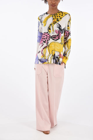 Blusa Asimmetrica con Stampa