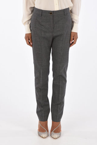 District Check High Waist Pants