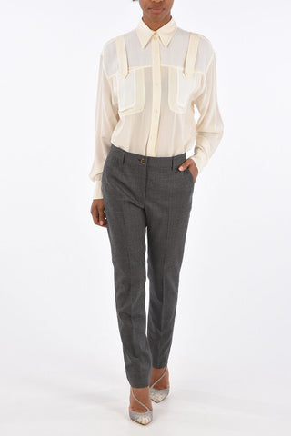 District Check High Waist Pants