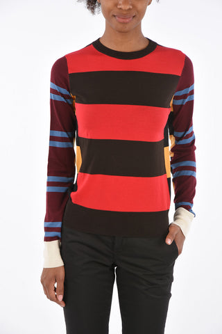 Maglia Girocollo a Righe Multicolor