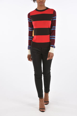 Maglia Girocollo a Righe Multicolor