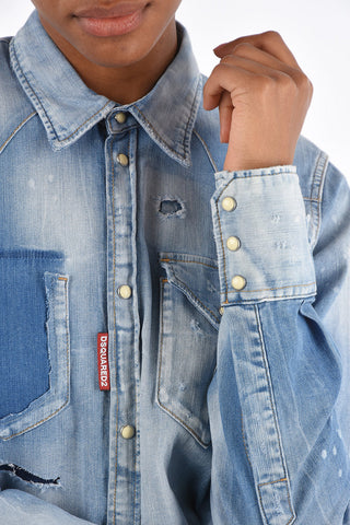 Denim Distressed Shirt