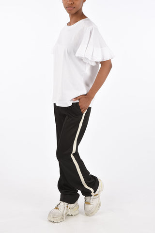 Flounced Sleeve T-Shirt