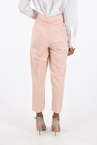 Pantaloni Crop a Vita Alta 