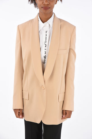 Blazer con Collo Sciallato in Lana 