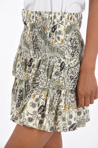 ÉTOILE Floral Printed JU CORDELIA Flounced Skirt