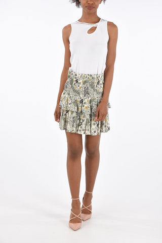 ÉTOILE Floral Printed JU CORDELIA Flounced Skirt