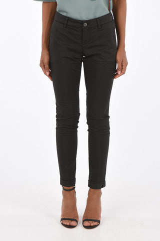 Cuffed Hem Cropped Pants