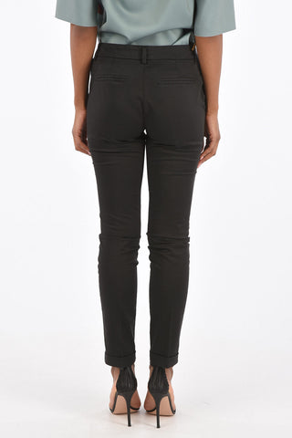 Cuffed Hem Cropped Pants