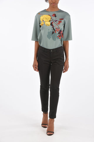 Cuffed Hem Cropped Pants