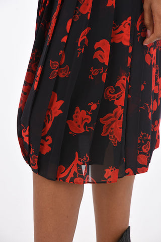 Printed Accordion Skirt