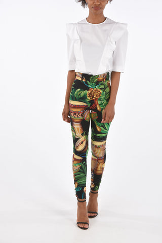 Ankle Zipped High Waist Pants 