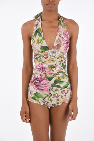 Draped Halterneck Swimsuit