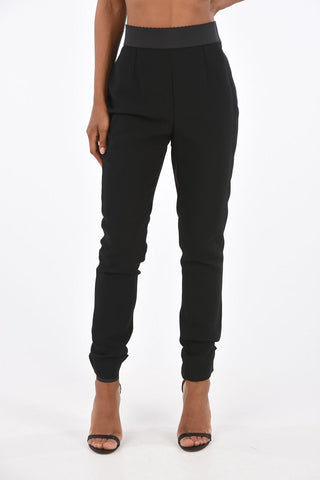 Elastic Waist Band Slim Fit Pants 