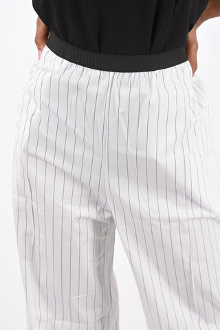 Elastic Waist Pinstriped Pants