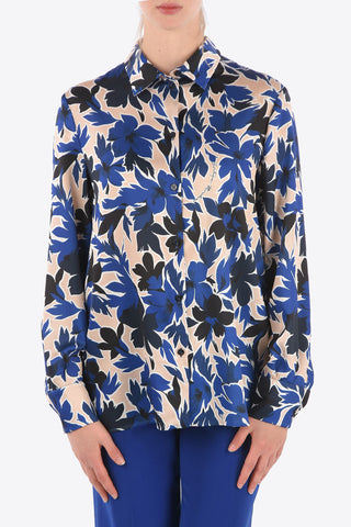 floral-print blouse