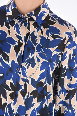 floral-print blouse