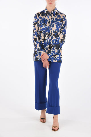 floral-print blouse