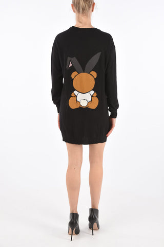 COUTURE! PLAYBOY knit embroidered mini dress