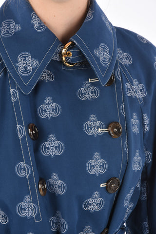 Double breasted balmacaan coat with belt