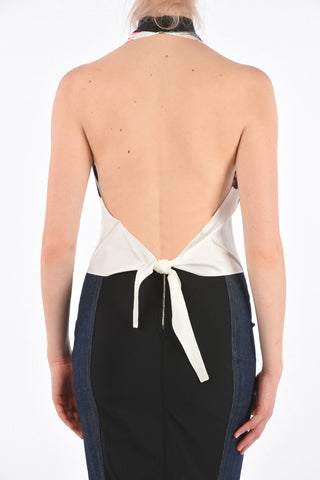 silk halterneck bare back Pirata top