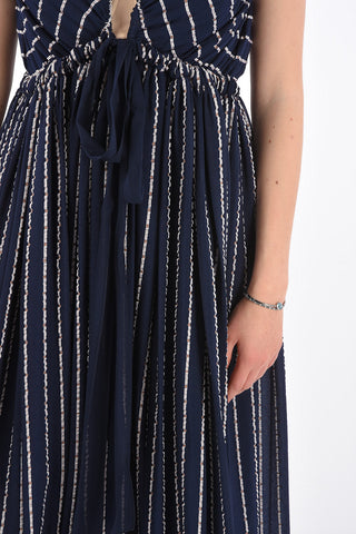 silk strappy backline maxi sun dress