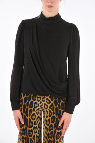 Silk Draped Blouse