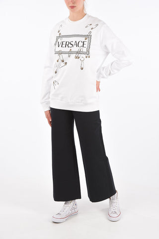 printed crew-neck sweatshirt