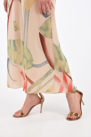 drawstring waist Accordion palazzo pants