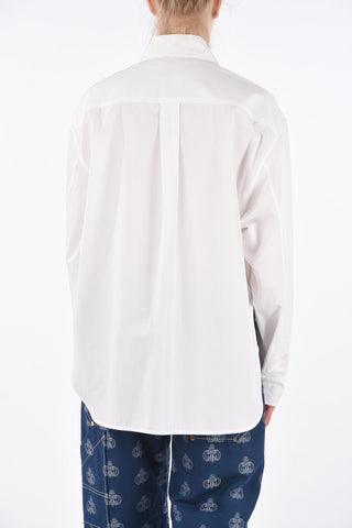 Double split hem Oversized blouse