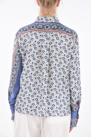 printed silk blouse