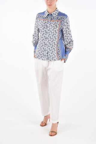 printed silk blouse