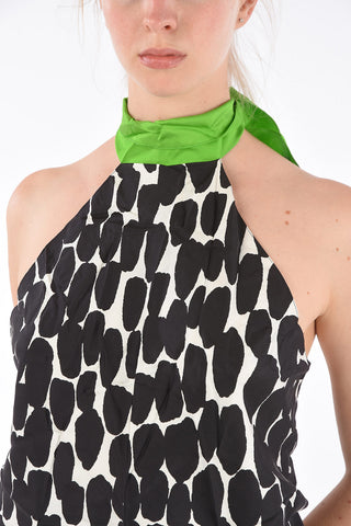silk halterneck bare back Pirata top