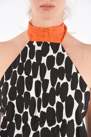 silk halterneck bare back Pirata top