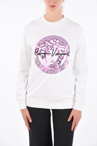 Printed crew-neck sweatshirt