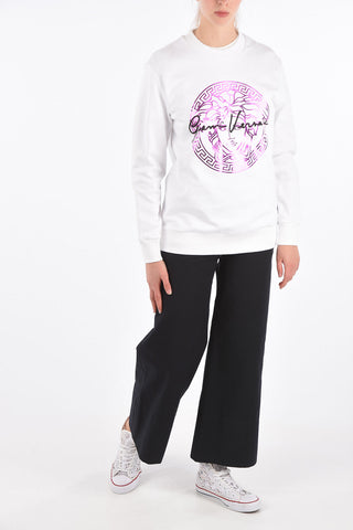 Printed crew-neck sweatshirt