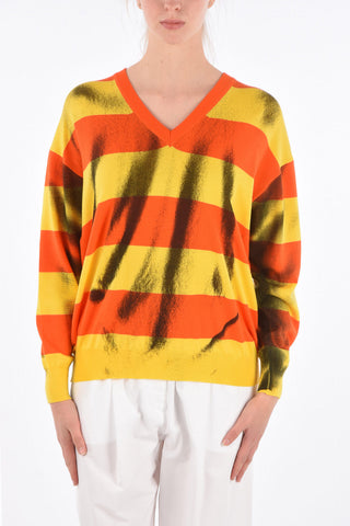 COUTURE! maglia scollo a V awning striped