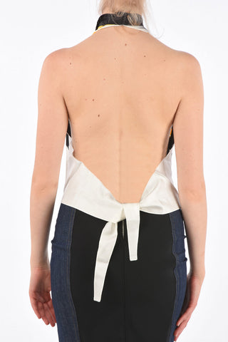 silk halterneck bare back Pirata top