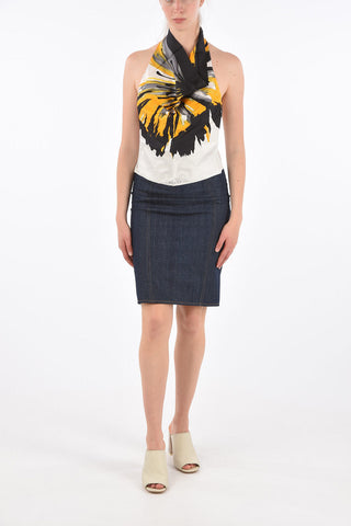 silk halterneck bare back Pirata top