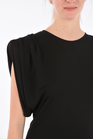 vestito mini con spalle imbottite