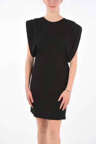 vestito mini con spalle imbottite