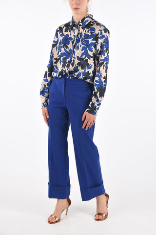 BOUTIQUE pantalone ad orlo con risvolto a vita alta
