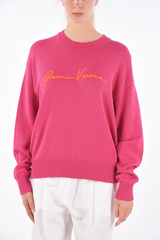 maglia girocollo ricamata